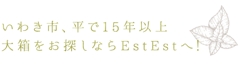 大箱をお探しならEstEstへ！